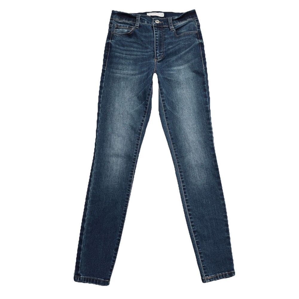 Garage High Rise Skinny Jeans 3 Dark Blue Denim Stretch Junior Measure 26 x 27.5